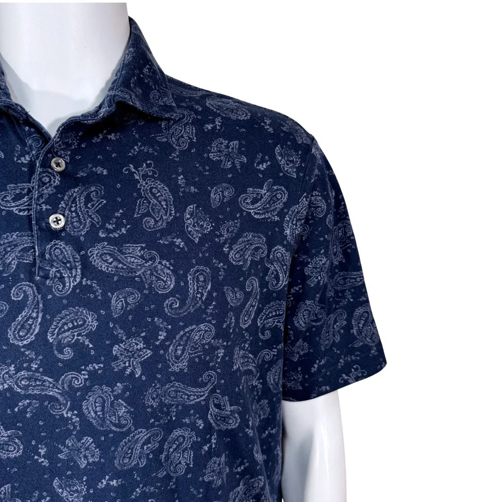 Polo Ralph Lauren Mens‎ Classic Fit Navy Blue Short Sleeve Polo Shirt Size L